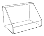 Rectangular Angled Front Case without Base: Medium (Acrylic)