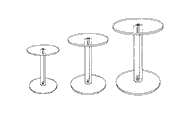 Round Barbell Risers 9 1/2" L (Acrylic)