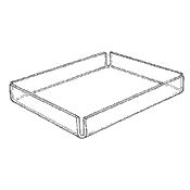 One-Piece Bent Tray 2 x 9 x 12 (Acrylic)