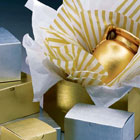 Gold and Silver Linen Boxes