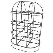 Large Round Open Shelf Kit CCRK24 60 x 40 3/4 (Acrylic)