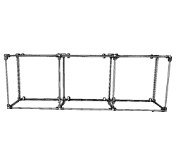 10" Square Open Shelf Kits CCSK101 1 Sq. x 3 Sq. (Acrylic)