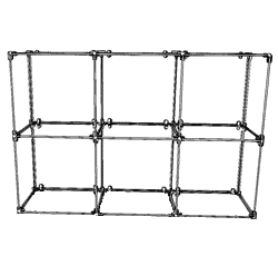 10" Square Open Shelf Kits CCSK102 2 Sq. x 3 Sq. (Acrylic)