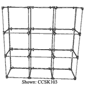 10" Square Open Shelf Kits CCSK103 3 Sq. x 3 Sq. (Acrylic)