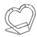 Heart-Shaped Earring/Pendant Display (Acrylic)