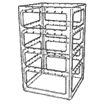 Four-Sided Rotating Earring Display (Acrylic)