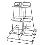 Three Shelf Floor Tower FM3ST 54 x 41 (Acrylic)