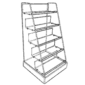 Stairstep Shelf Unit FMSS 63 x 32 (Acrylic)