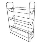 V-Shelf Floor Display FMVS 61 x 47 (Acrylic)