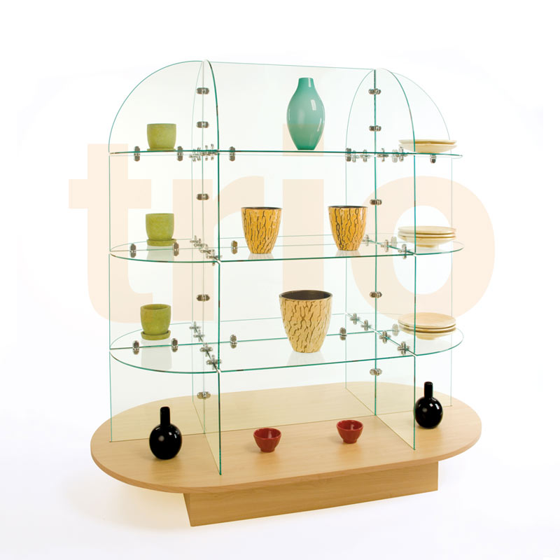 Oval Glass Display