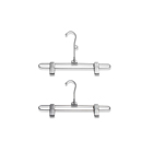 12" Chrome Pant & Skirt Hanger - 100 pcs - Loop Option