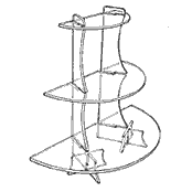 Half Round Interlocking Tier Riser: Large (Acrylic)