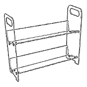 Clip-together Two Shelf Units (Acrylic)