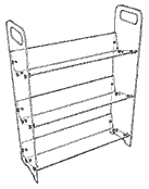 Clip-together Three Shelf Units (Acrylic)