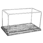 Long Rectangular Box Cases with Hardwood Bases Large (Acrylic)