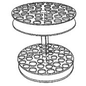 Revolving Double Tiered Lipstick Display 9 3/4 x 9 (Acrylic)