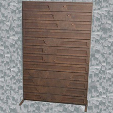 Textured Metal Slatwall Fixture