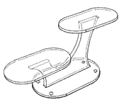 Oval Platform Risers: 2 level LARGE (Acrylic)