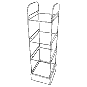 Four Shelf Newspaper Rack