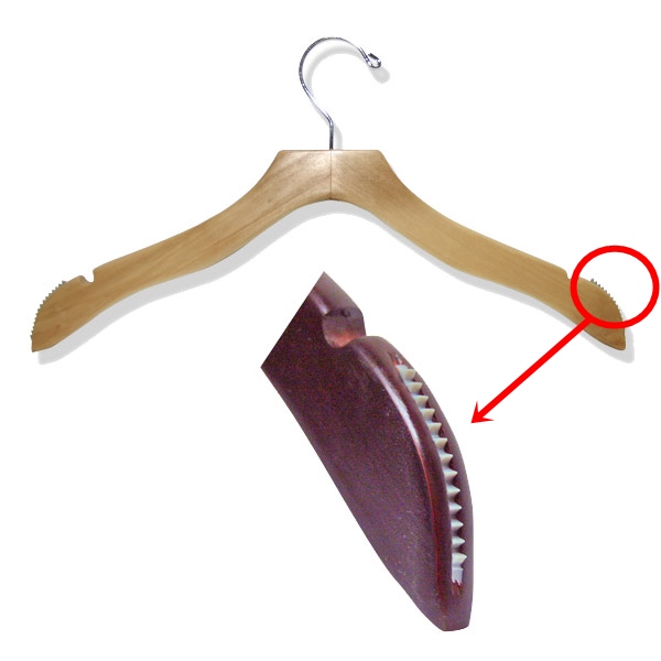 FLAT TOP SERIES - 17" Non-Slip Wooden Hanger (100ct.)