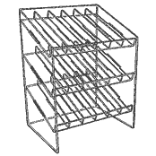 Three Tiered Nail Polish Display 16 x 12 (Acrylic)