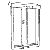 Outdoor Holder, Fold Over Front (Acrylic)