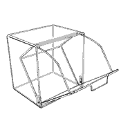 Stackable Pivot Bin 9 x 9 x 7 (Acrylic)