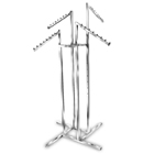 4 Way Square Tubing Rack w/Slant Arms