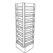 Four-Sided Rotating Floor Display (Acrylic)