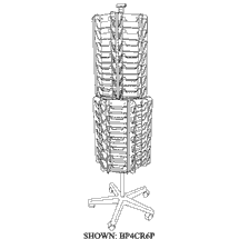 Rotating Six-Sided Floor Card Display 69 1/2 x 22 (Acrylic)