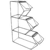 Stackable Bulk Bin 29 5/8 x 8 x 21 1/4 (Acrylic)