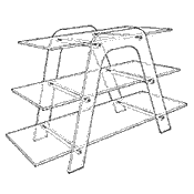 Stepladder Shelf Unit: large (Acrylic)