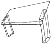 Single-Sided Free-Standing Sneezeguard 48" (Acrylic)