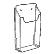 Single Pocket Wall mount Holder 8 1/8 x 4 1/2 x 2 (Acrylic)