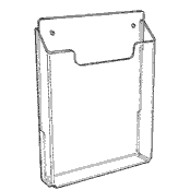 Single Pocket Wall mount Holder 10 3/4 x 9 1/4 x 2 (Acrylic)