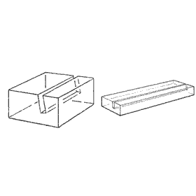 Slot-Block Card /Sign Holder 3/8 x 2 x 1 (Acrylic)