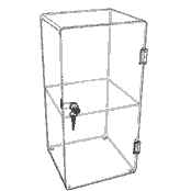 Square Front-Opening Case 1 Shelf 20 x 10 (Acrylic)
