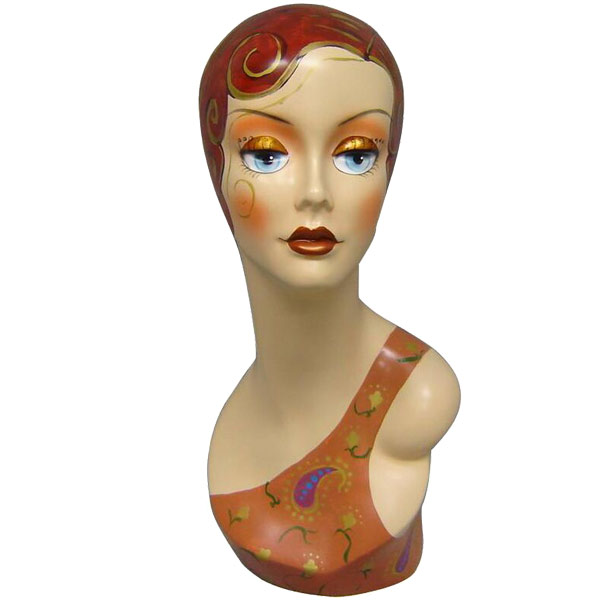 Vintage Vera Head Form - Brown Outfit