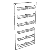 Wall-Mounting Multi-Business-Card Holder: 6 pockets (Acrylic)