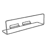 Bent 90 Degree Shelf 12 x 3 (Acrylic)