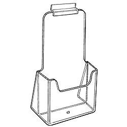 Tri-Fold Slatwall Brochure Holders: Flush mount (Acrylic)