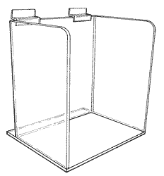 Open Front And Top Tray 6 x 9 x 9 (Acrylic)