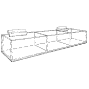 Large Bin Tray 3 Compartment (Acrylic)