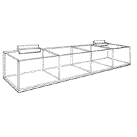 Large Bin Tray 4 Compartment (Acrylic)