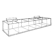 Large Bin Tray 6 Compartment (Acrylic)